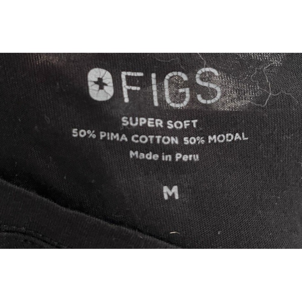 FIGS Black Supersoft Long Sleeve Women's Underscrub Top Size Medium - Picture 4 of 5
